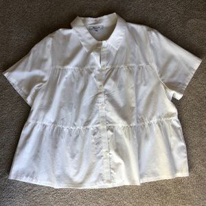 Madewell //  NWT white courier shirt // size XL